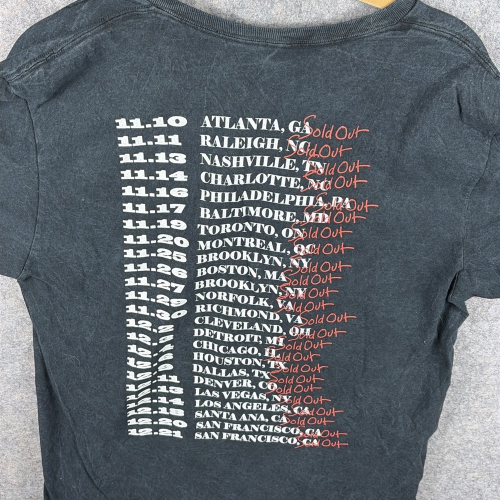 H.E.R. Concert T-Shirt Womens Large Black Acid Wash Sold Out Tour Merch Band Tee - Picture 6 of 7